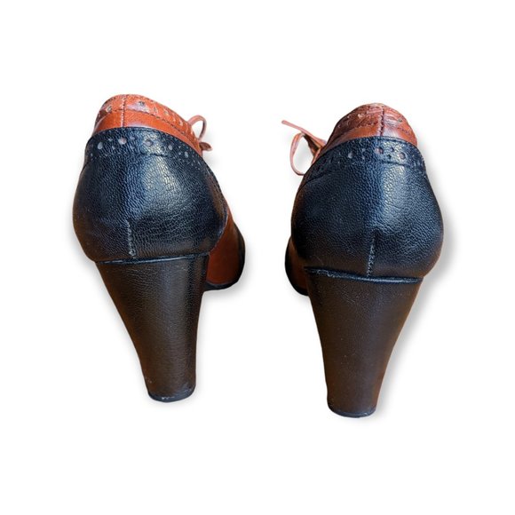 Jeffrey Campbell Handmade Havana Last Lace Up Brown and Black Oxford High Heels - Picture 5 of 8